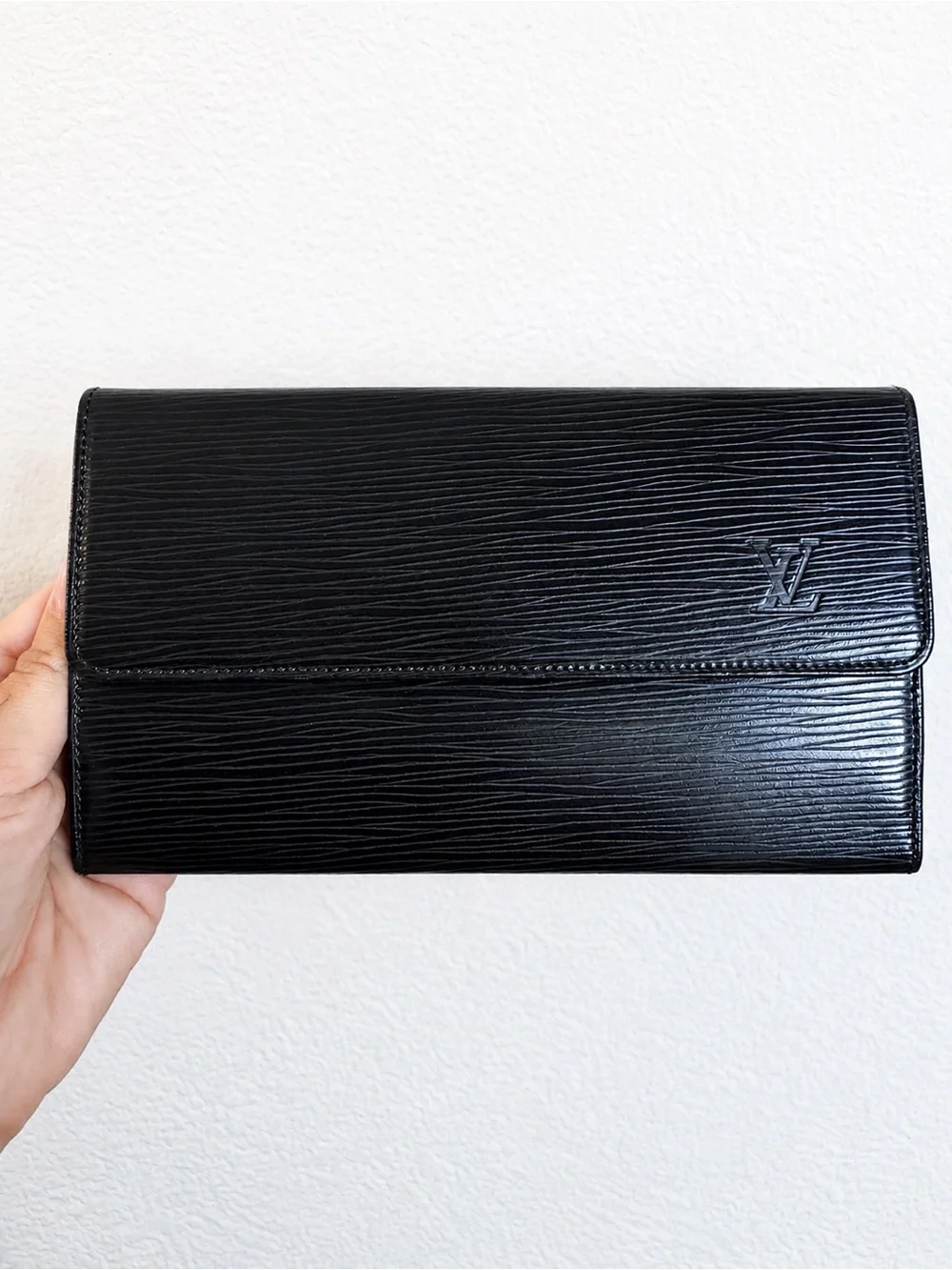 Louis Vuitton Black Epi Leather Continental Wallet